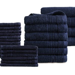 Handdoeken 22 delig set – Supreme Collectie – navy