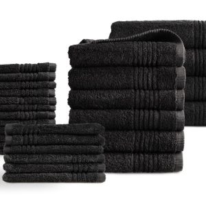 Handdoeken 22 delig set – Supreme Collectie – zwart