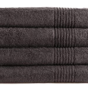 Handdoek Supreme Collectie – 4 stuks – 70×140 – antraciet