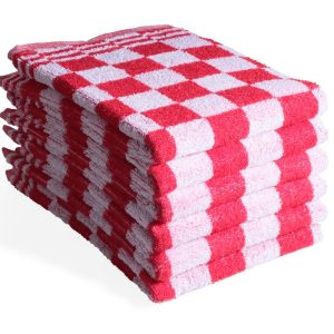 Keukendoek ruit – 6 stuks – 50×50 –rood