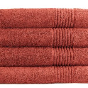 Handdoek Supreme Collectie – 4 stuks – 70×140 – terracotta