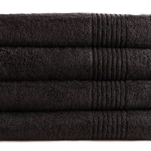 Handdoek Supreme Collectie – 4 stuks – 70×140 – zwart