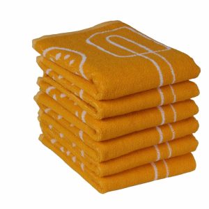 Keukendoek keukentools – 6 stuks – 50×50 – geel