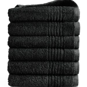 Handdoek Supreme Collectie – 6 stuks – 50×100 – zwart