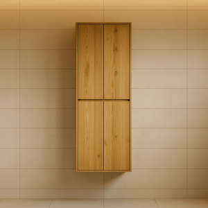 Badkamerkast zwevend met 4 softclose deuren