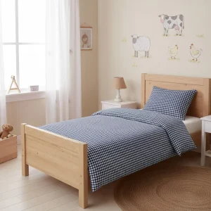 Beddengoed: Dekbedhoes boerenbont – Marine