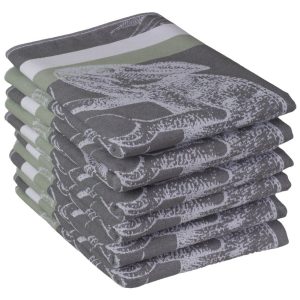 Theedoek jungle – 6 stuks – 50×70 – antraciet