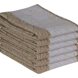 Theedoek leaves – 6 stuks – 50×70 – lichtbeige