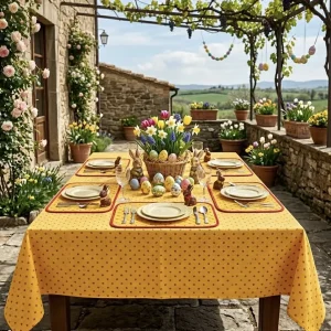 Frans tafelkleed: Ramatuelle – Geel