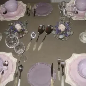 Servet: Damast uni per 12 – Taupe