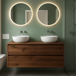 Noten badmeubel 60 cm hoog | Amsterdam