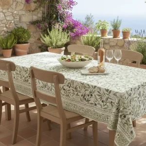 Frans tafelkleed: Olives de Provence – Roomwit