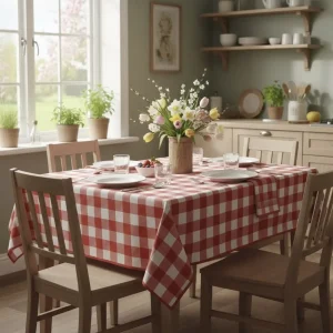 Tafelkleed: Geruit grote ruit – Rood