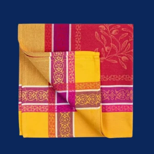 Servet: Jacquard Olives – Jaune Rouge