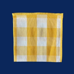 Servet: Geruit grote ruit – Geel