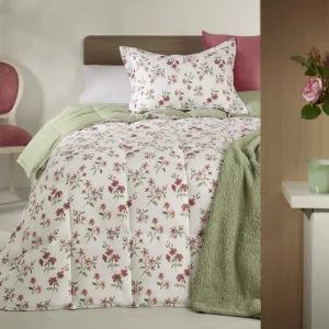 Sprei: 2-persoons – Donkerrode Veldbloem