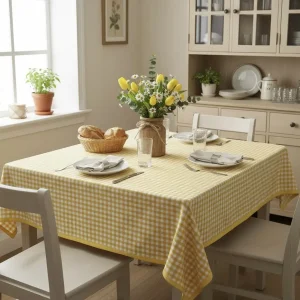 Tafelkleed: Geruit kleine ruit – Geel