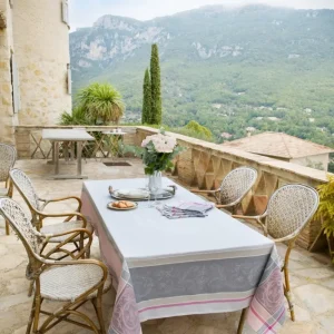 Frans tafelkleed: Jacquard Cheverny – Gris Rose