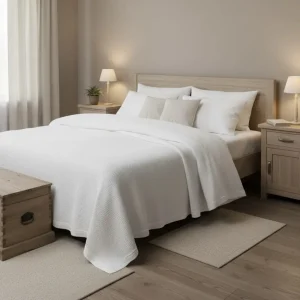 Wafeldeken: Wafeldeken – Roomwit