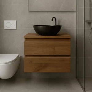 Zwevend badkamermeubel noten | Nijmegen