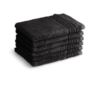 Washandjes Supreme Collectie – 6 stuks – 16×21 – zwart