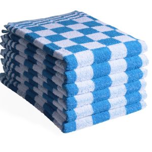Keukendoek ruit – 6 stuks – 50×50 –blauw