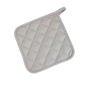 10-delig SET – Pannenlappen 20x20cm – handige ophanglus – grijs