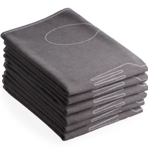 Theedoek hip bestek – 6 stuks – 50×70 – grijs