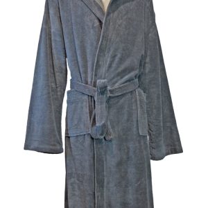 Antracietgrijze saunabadjas voor lange heren van Morgenstern