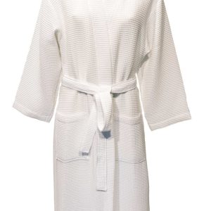 Dunne witte kimono van wafelkatoen van Vossen