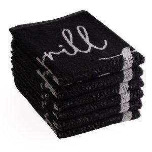 Keukendoek grill master – 6 stuks – 50×50 – zwart