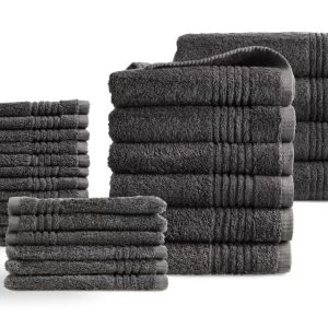 Handdoeken 22 delig set – Supreme Collectie – antraciet