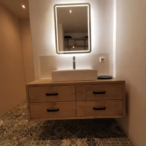 Badkamermeubel zwevend 4 lades cementwash | Haarlem